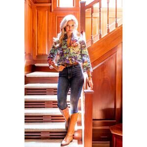 HOUSE OF MBR FOXHALL JACKS TOP NWT $238 SIZE Large